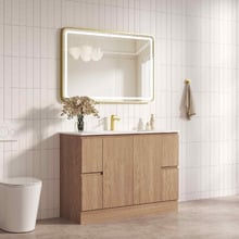 Byron 1200mm Light Oak Freestanding Vanity with Removable Kickboard